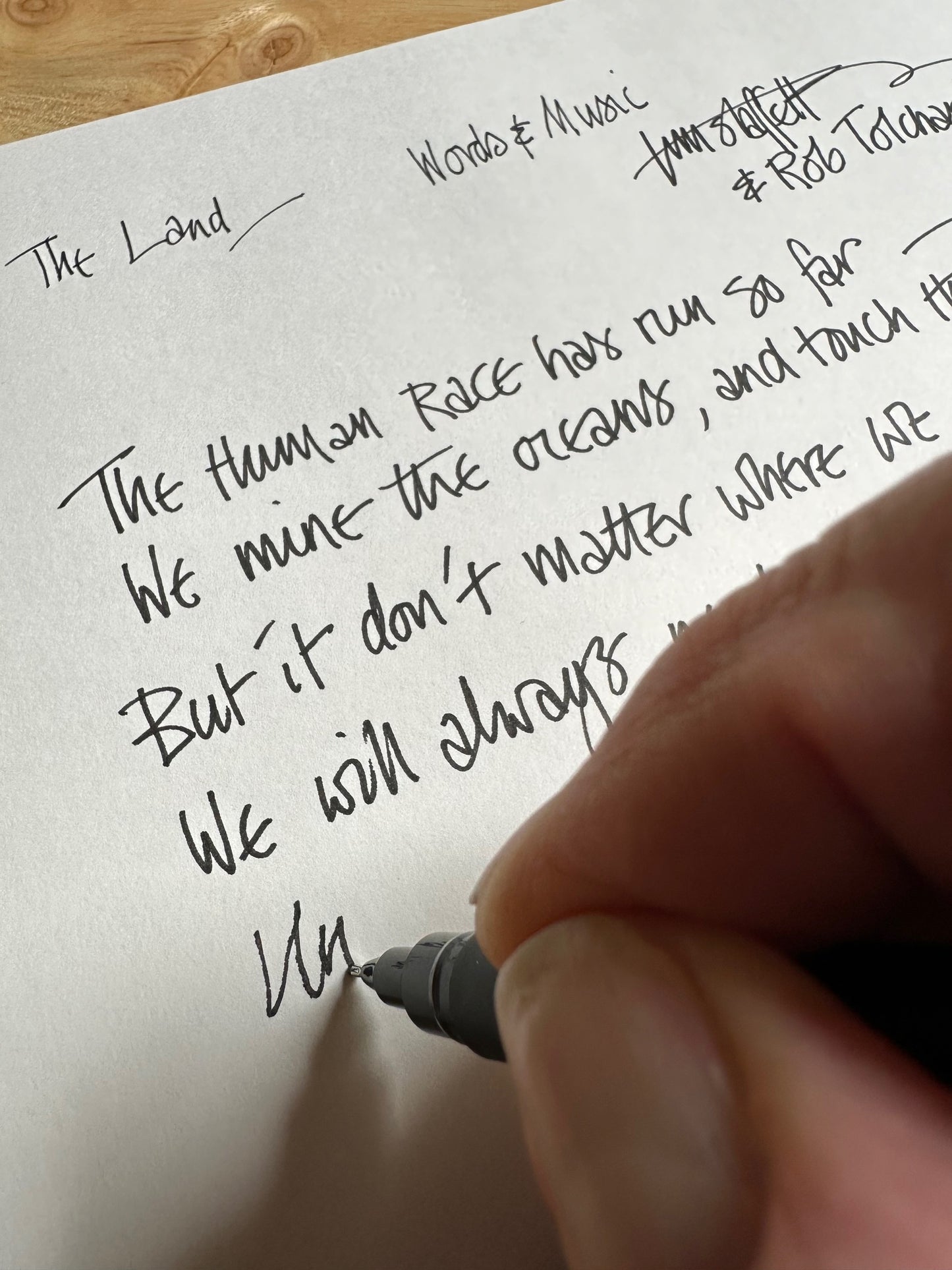 Custom (any of my songs) handwritten lyrics