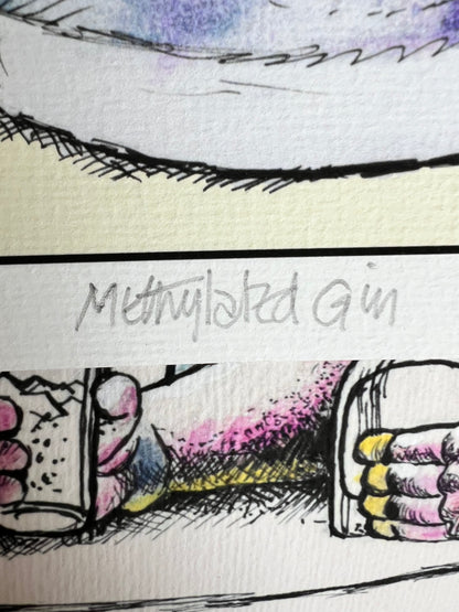 'Methylated Gin' Illustrated Print