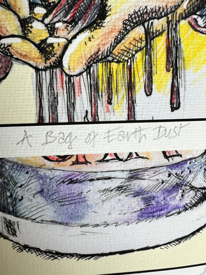 'A Bag Of Earth Dust' Illustrated Print