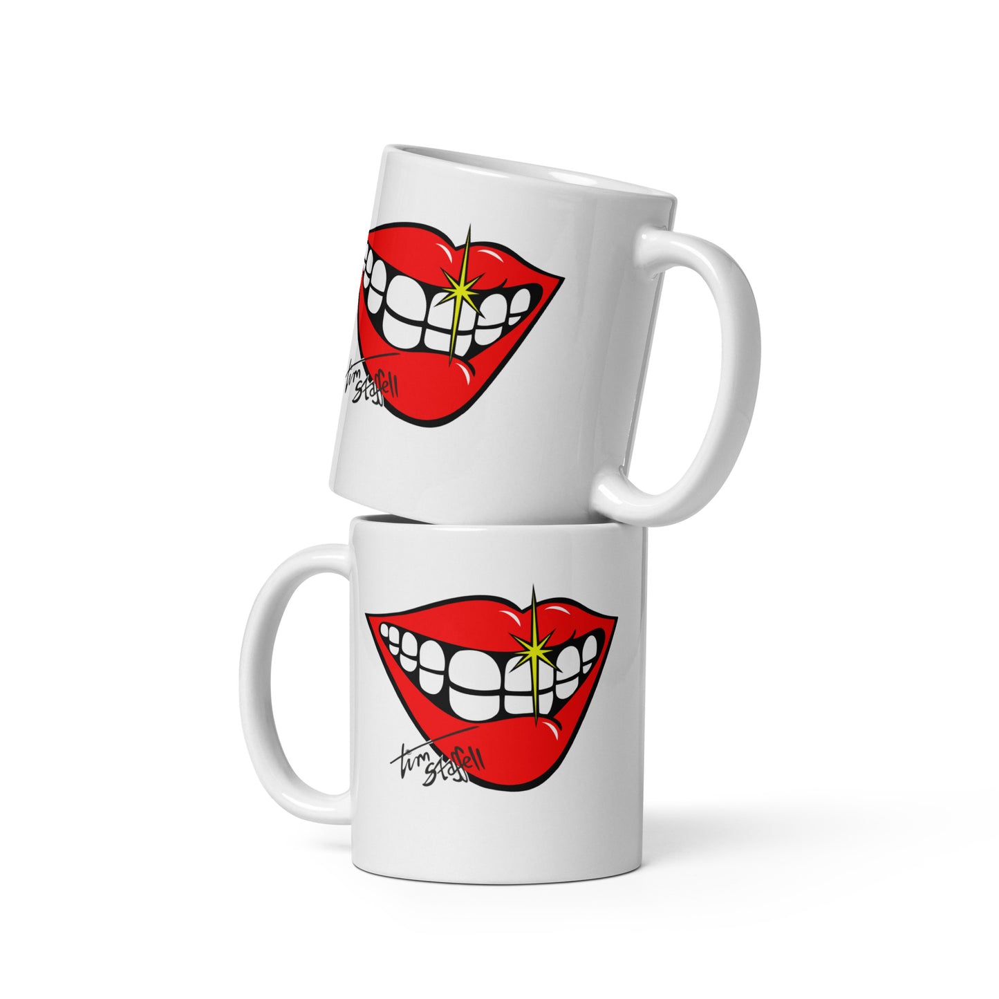 'Smile' - White glossy mug